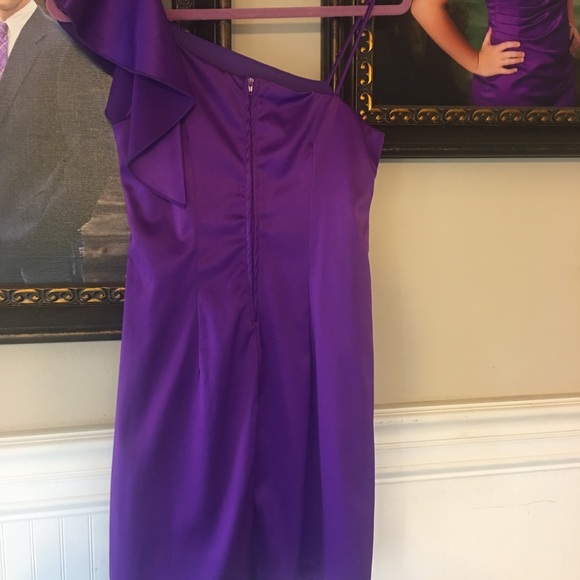 Purple short formal dress. - Picture 4 of 5